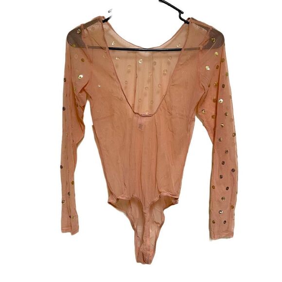 🌟Ver Sexy🌟Victoria Secret🌟Lingerie🌟Beige Long Sleeve Slip - Picture 2 of 2